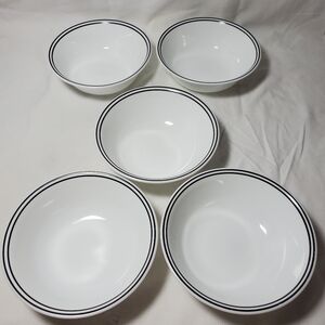 Corelle by Corning Ware Vintage City Block Soup Salad Cereal Bowls, Set of 5
